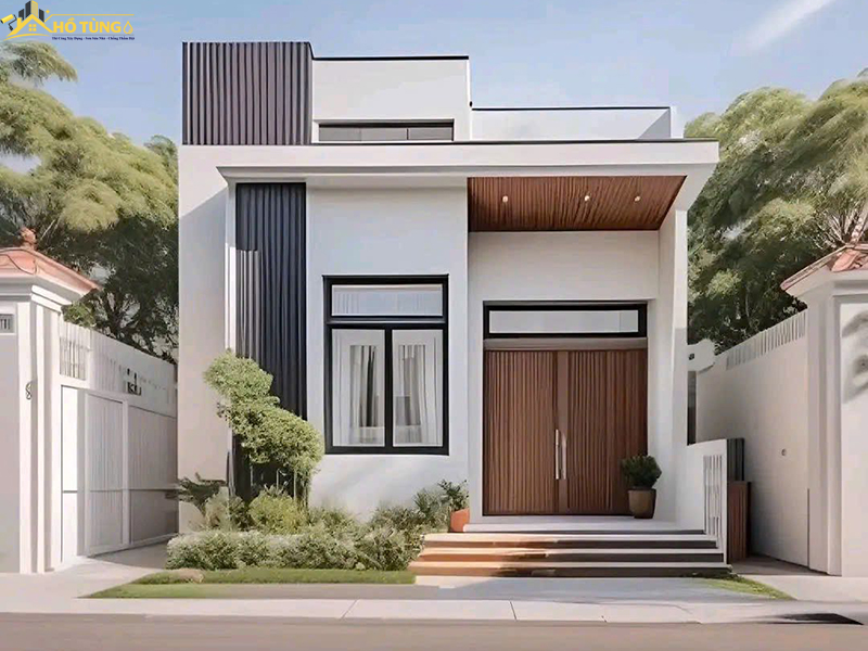 Mẫu nhà cấp 4 gác lửng đẹp ấn tượng