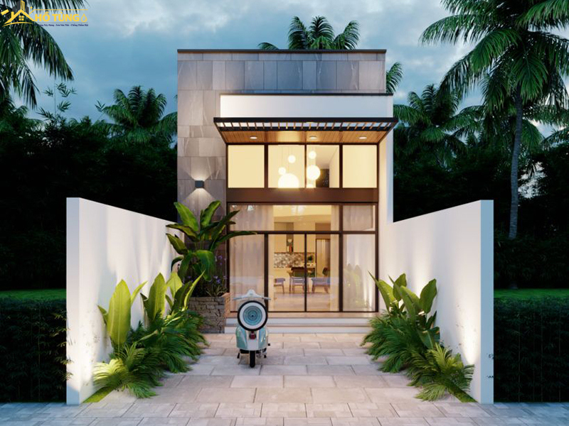 Mẫu nhà cấp 4 gác lửng đẹp ấn tượng